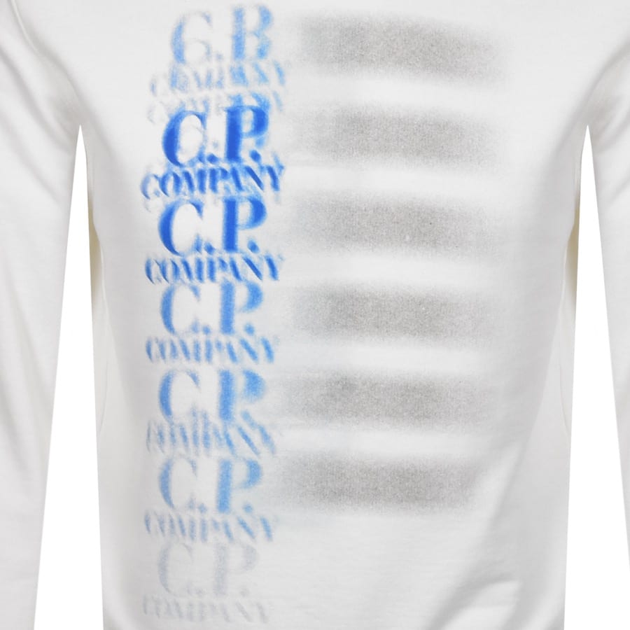 Alternative Image for ProductCP Company Crew Neck Logo Sweatshirt White3